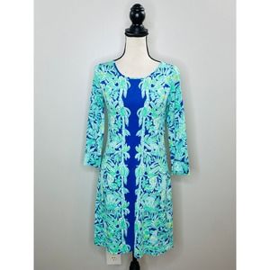 Lilly Pulitzer Marlowe Koala of the Wild Knit Dress Women XS Pima Cotton Preppy